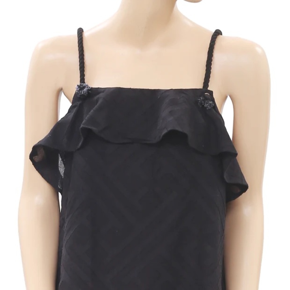 Leo & Sage Ruffle Rope-Strap Top size XS